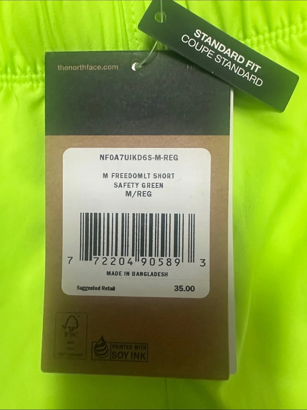 The North Face running fabric